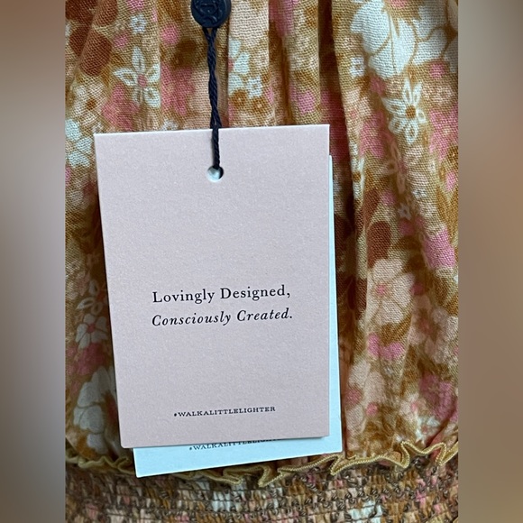 Spell & The Gypsy Collective Organic Cotton Peach Floral Anne Jumpsuit Size XS - Picture 10 of 13